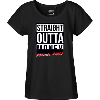 MasterTay - Straight outta money (because games) Fairtrade Loose Fit Girlie - schwarz