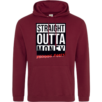 MasterTay - Straight outta money (because games) JH Hoodie - Bordeaux