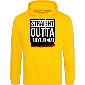 MasterTay - Straight outta money (because games) JH Hoodie - Gelb