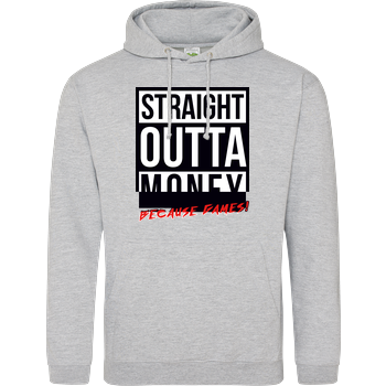MasterTay - Straight outta money (because games) JH Hoodie - Heather Grey