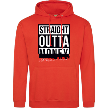 MasterTay - Straight outta money (because games) JH Hoodie - Orange