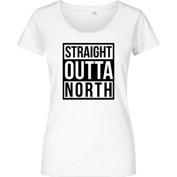 MasterTay - Straight Outta North Damenshirt weiss