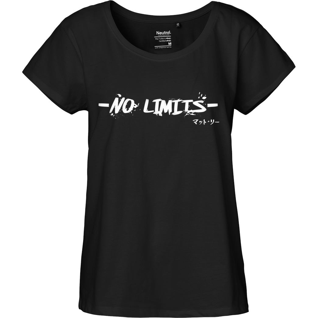 Matt Lee Matt Lee - No Limits T-Shirt Fairtrade Loose Fit Girlie - schwarz