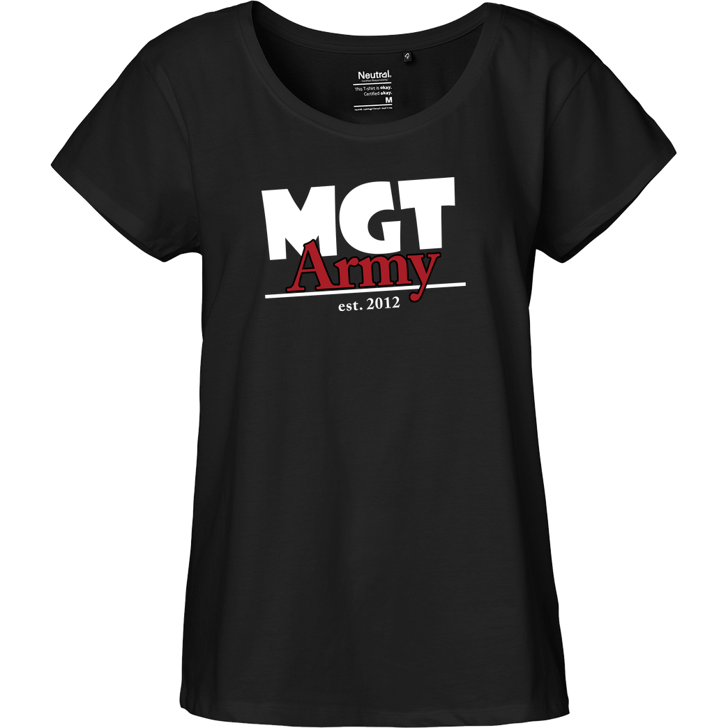 MaxGamingTV MaxGamingTV - MGT Army T-Shirt Fairtrade Loose Fit Girlie - schwarz