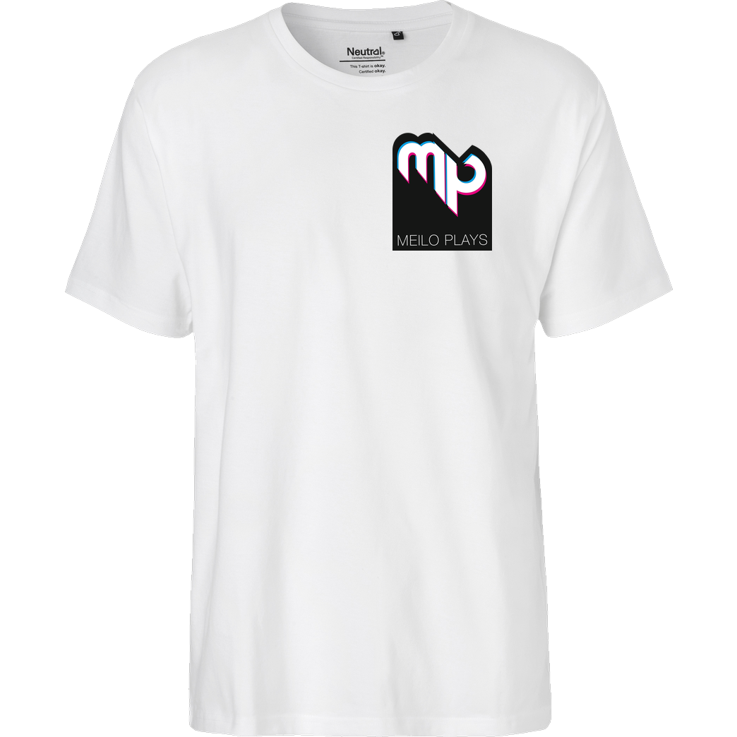 MeiloPlays MeiloPlays - Logo Pocket T-Shirt Fairtrade T-Shirt - weiß