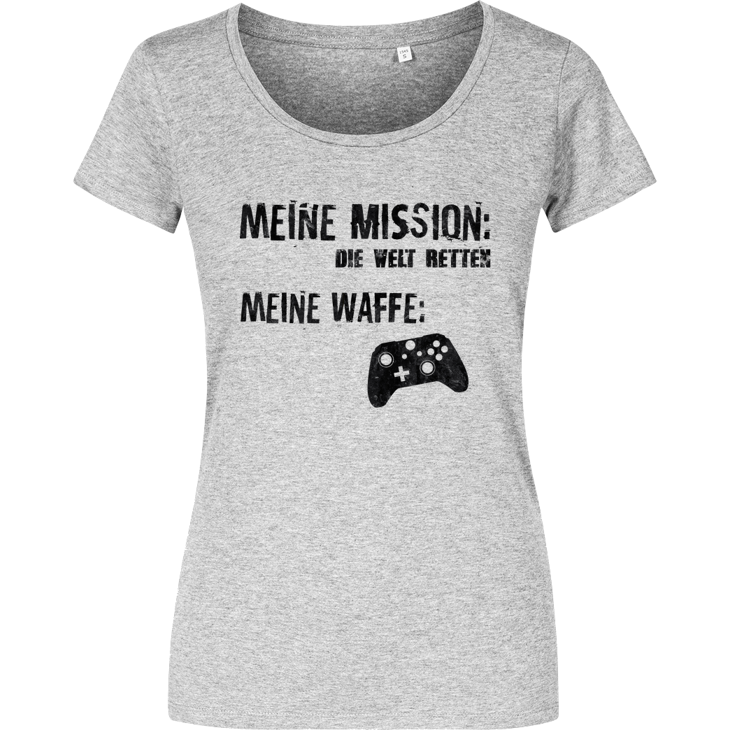 bjin94 Meine Mission v2 T-Shirt Damenshirt heather grey