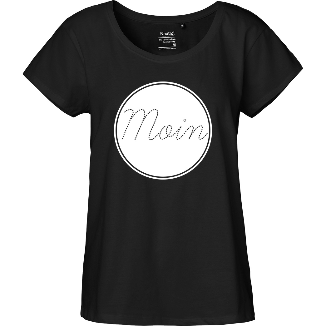 Miamouz Mia - Moin im Kreis T-Shirt Fairtrade Loose Fit Girlie - schwarz