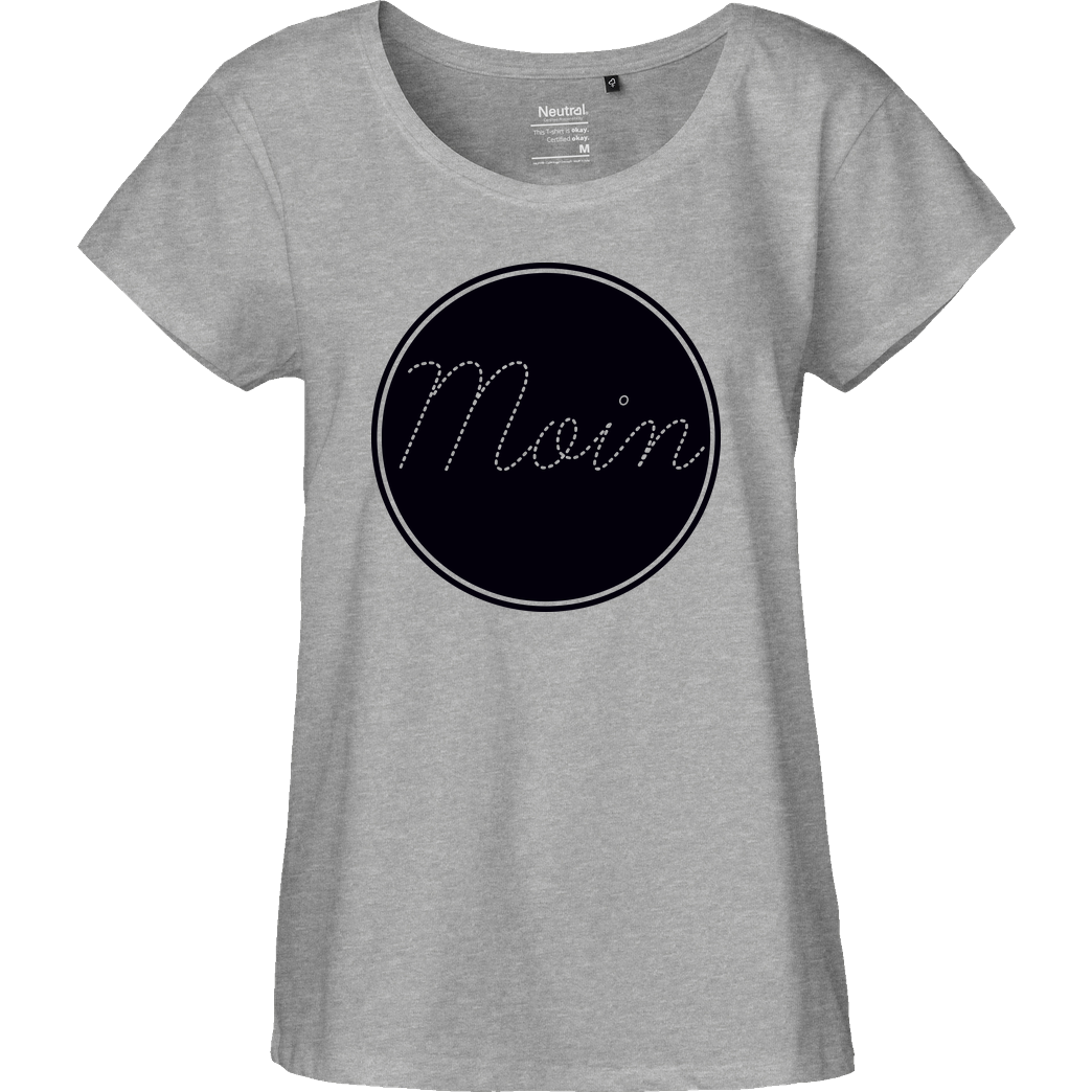 Miamouz Mia - Moin im Kreis T-Shirt Fairtrade Loose Fit Girlie - heather grey