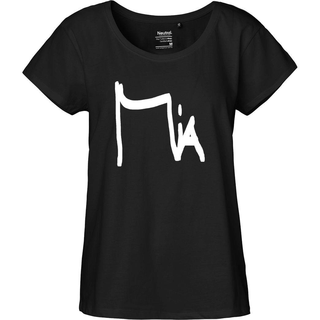 Miamouz Miamouz - Unterschrift T-Shirt Fairtrade Loose Fit Girlie - schwarz