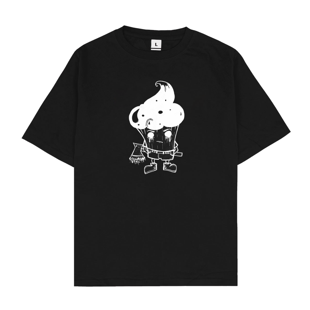 Mien Wayne Mien Wayne - Zombie Cupcake T-Shirt Oversize T-Shirt - Schwarz