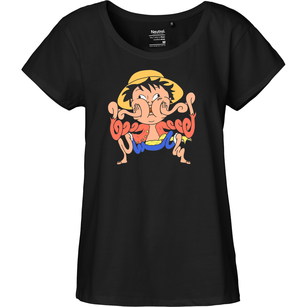 Mii Mii MiiMii - Ruffy T-Shirt Fairtrade Loose Fit Girlie - schwarz