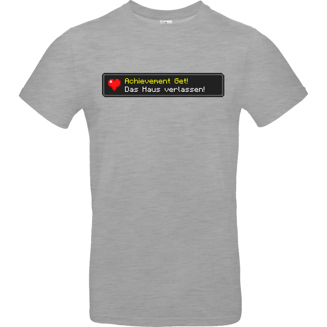 MrMoregame MrMore - Achievement get T-Shirt B&C EXACT 190 - heather grey