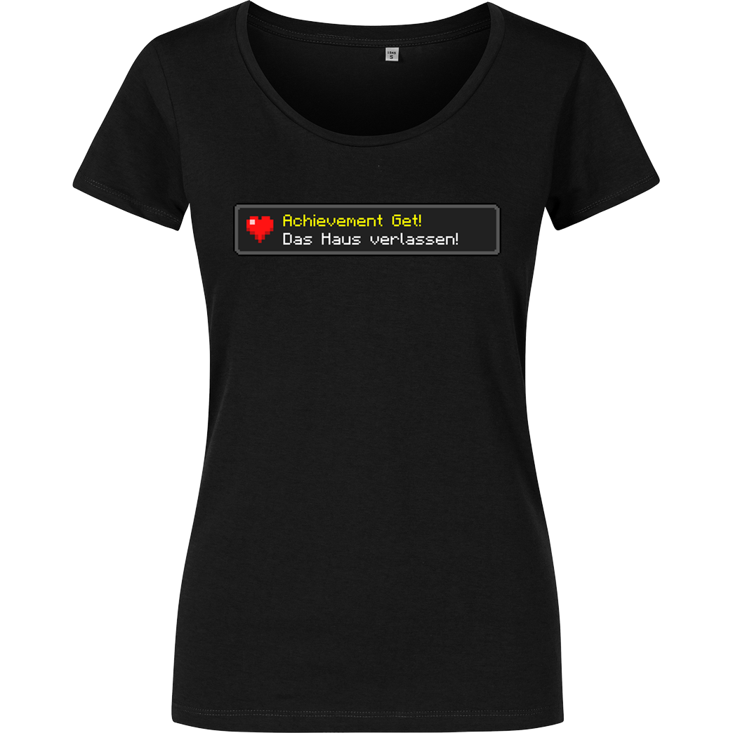 MrMoregame MrMore - Achievement get T-Shirt Damenshirt schwarz