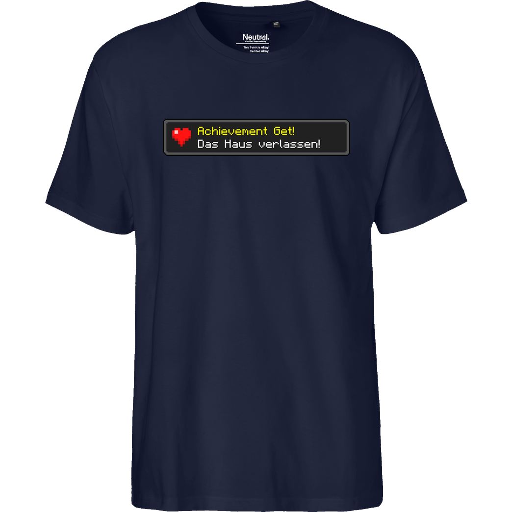 MrMoregame MrMore - Achievement get T-Shirt Fairtrade T-Shirt - navy