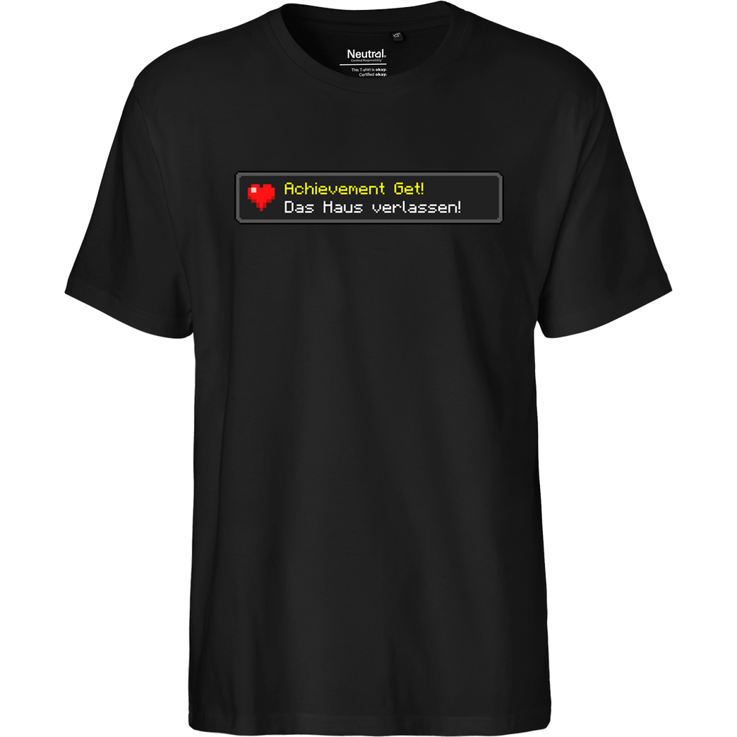 MrMoregame MrMore - Achievement get T-Shirt Fairtrade T-Shirt - schwarz