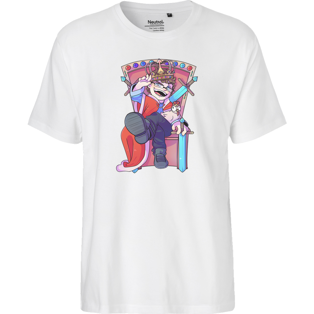 MrMoregame MrMore - König T-Shirt Fairtrade T-Shirt - weiß