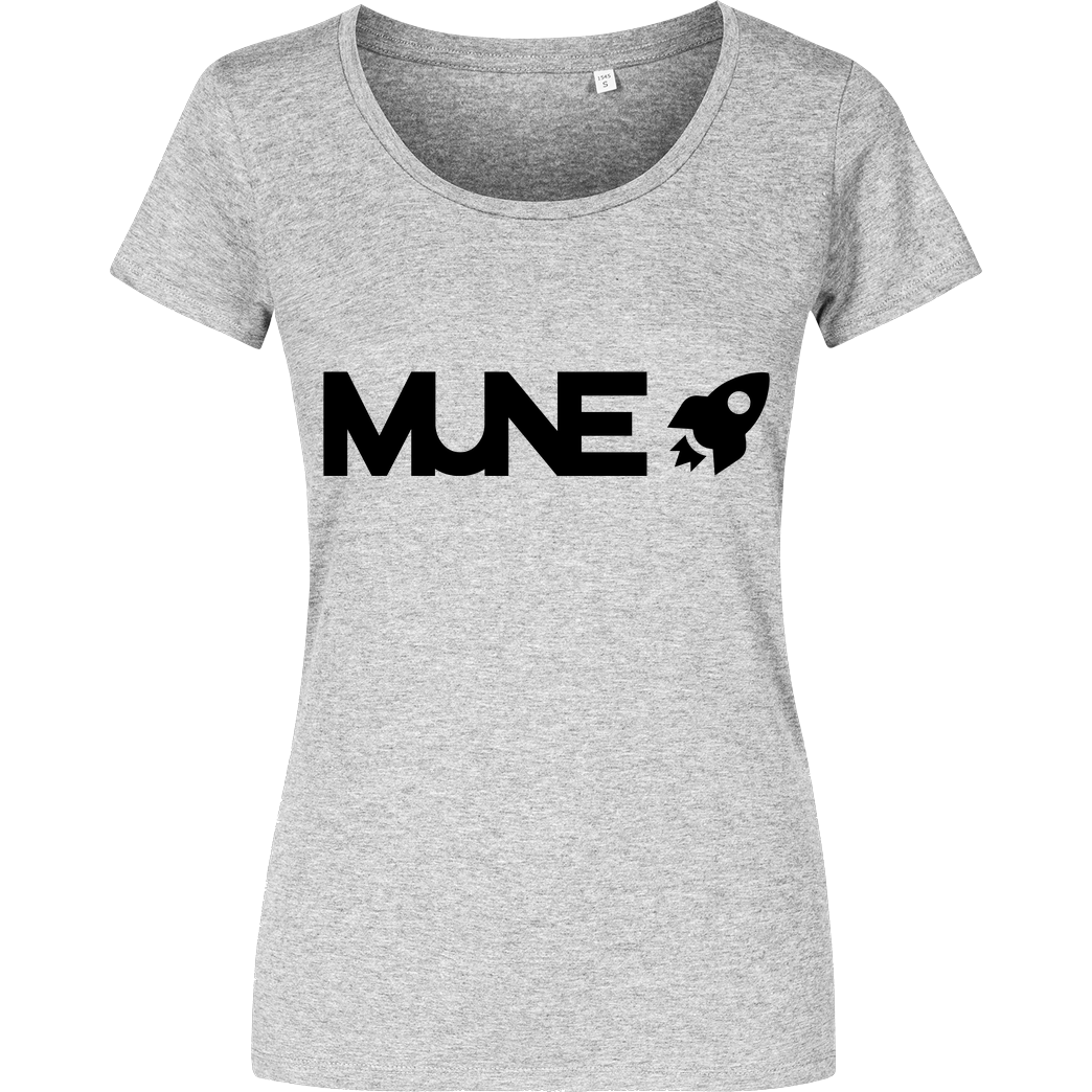 IamHaRa Mune Logo T-Shirt Damenshirt heather grey