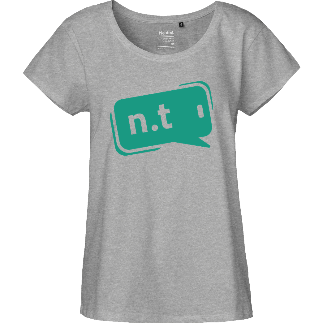 neuland.tips neuland.tips - Logo T-Shirt Fairtrade Loose Fit Girlie - heather grey
