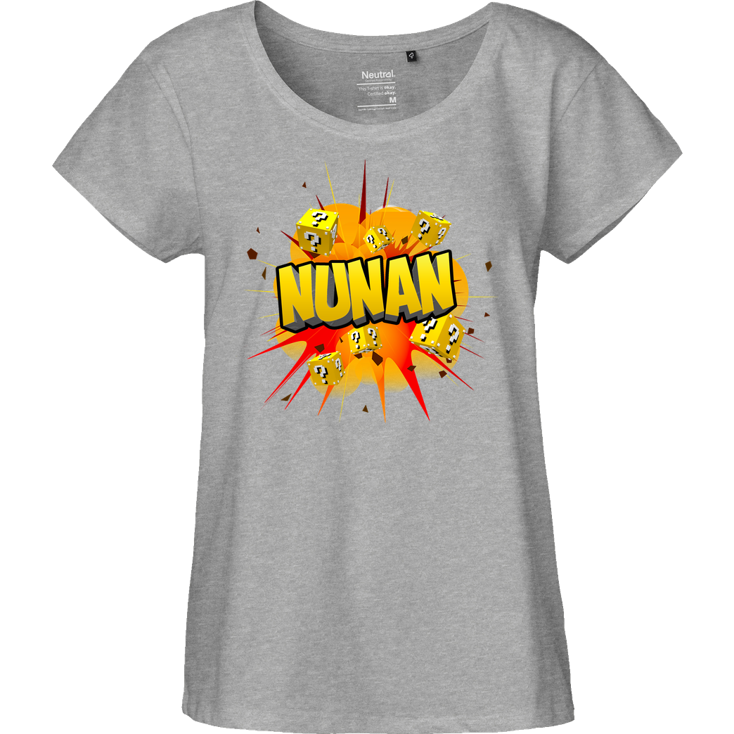 Nunan Nunan - Explosion T-Shirt Fairtrade Loose Fit Girlie - heather grey
