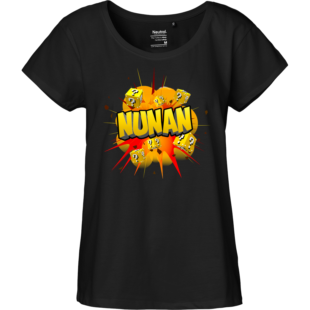 Nunan Nunan - Explosion T-Shirt Fairtrade Loose Fit Girlie - schwarz