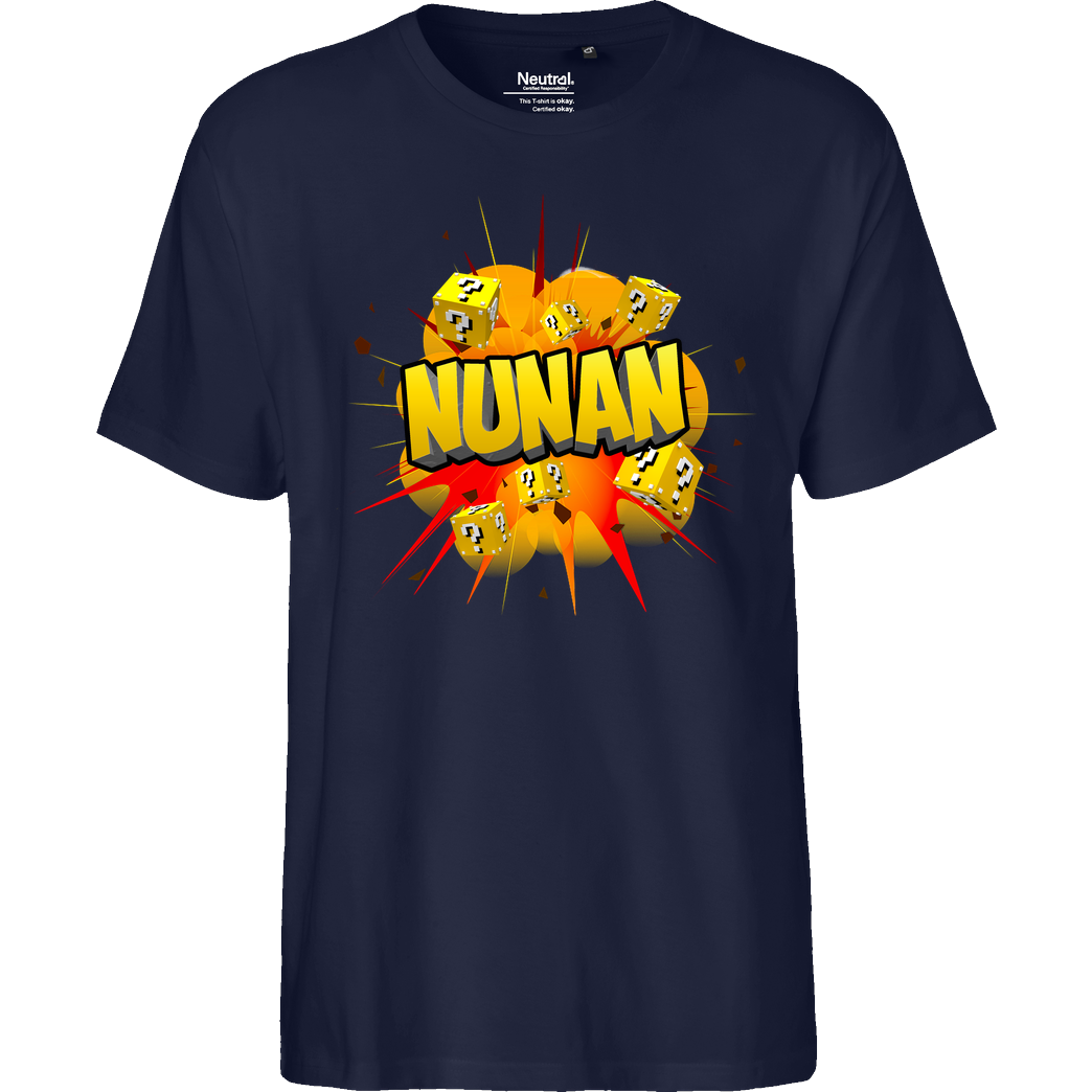 Nunan Nunan - Explosion T-Shirt Fairtrade T-Shirt - navy