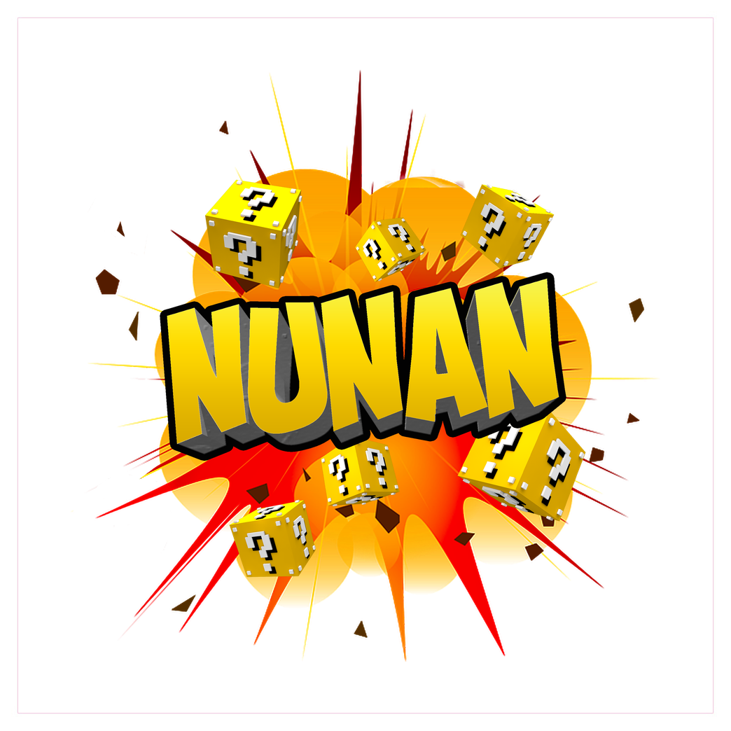 Nunan Nunan - Explosion Druck Kunstdruck Quadrat weiß