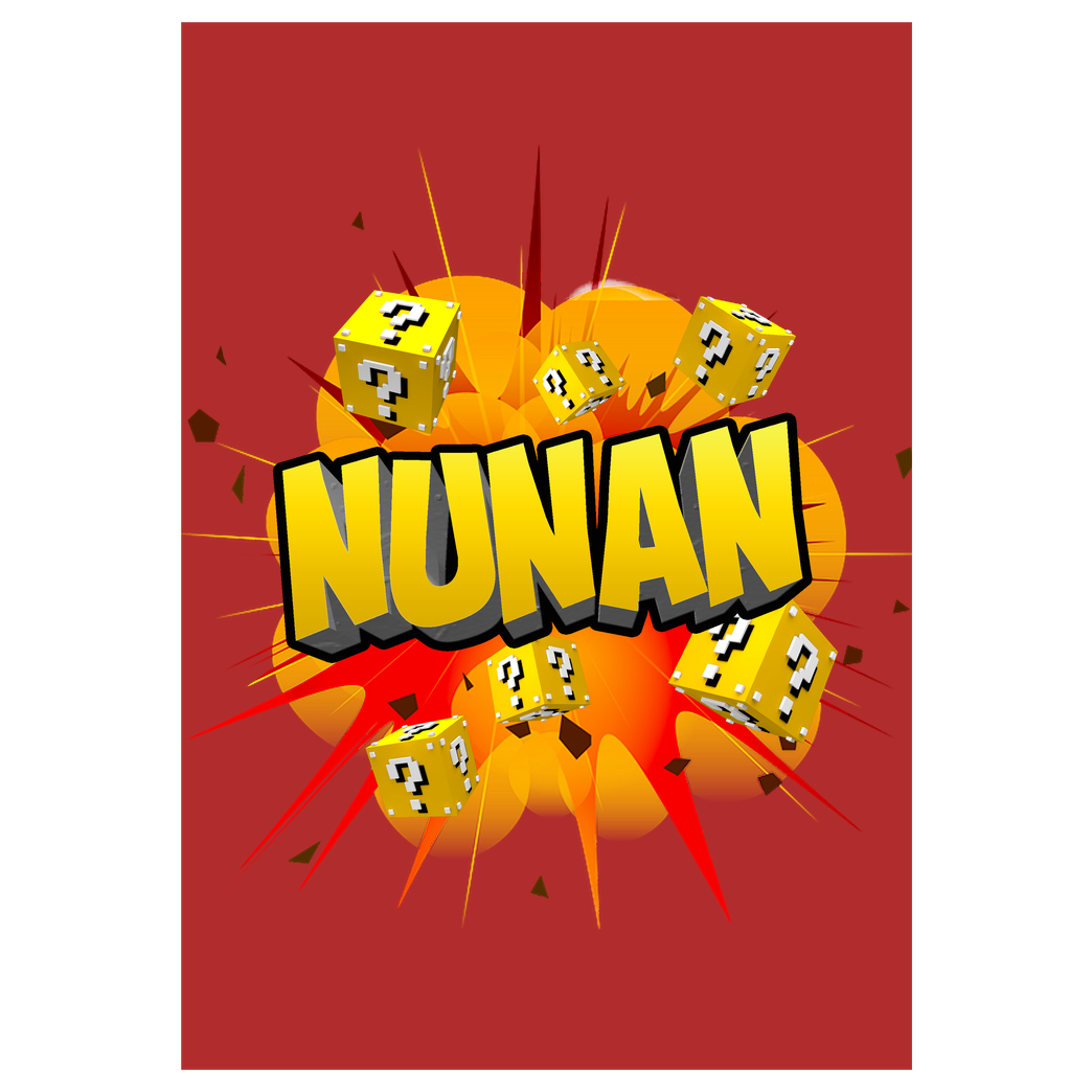 Nunan Nunan - Explosion Druck Kunstdruck rot
