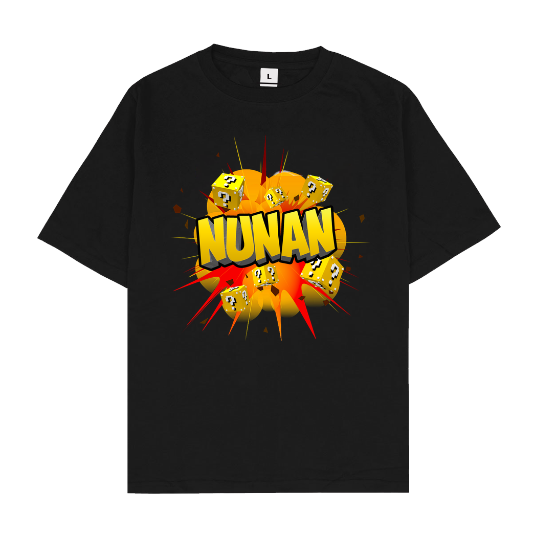 Nunan Nunan - Explosion T-Shirt Oversize T-Shirt - Schwarz