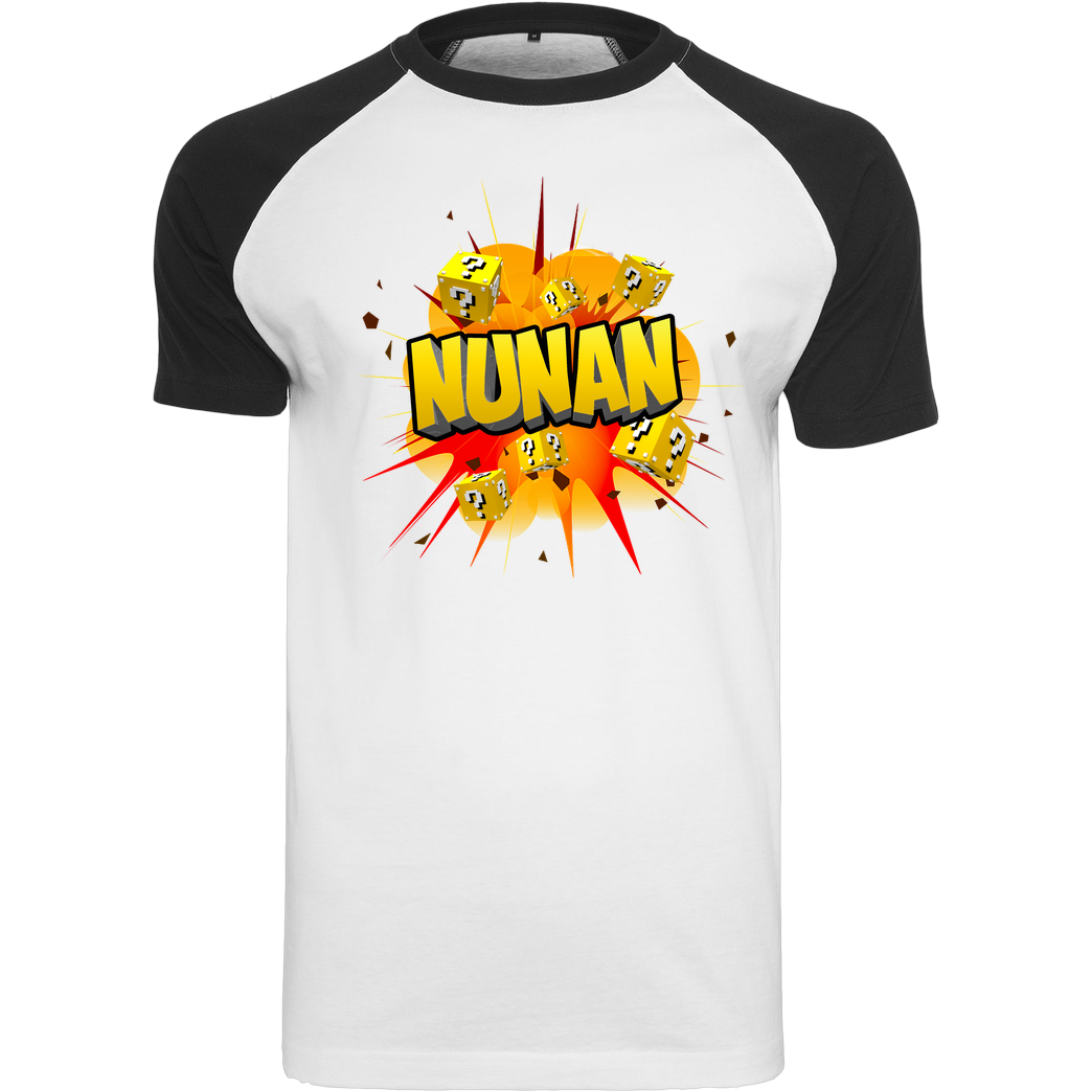 Nunan Nunan - Explosion T-Shirt Raglan-Shirt weiß