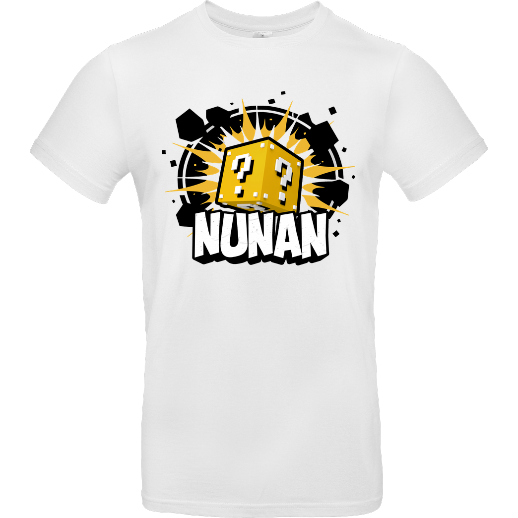 Nunan Nunan - Würfel T-Shirt B&C EXACT 190 - Weiß