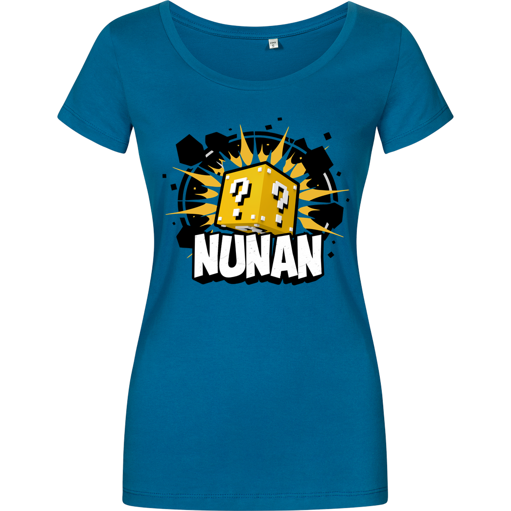Nunan Nunan - Würfel T-Shirt Damenshirt petrol