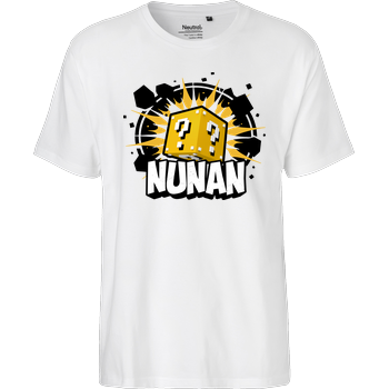 Nunan - Würfel Fairtrade T-Shirt - weiß
