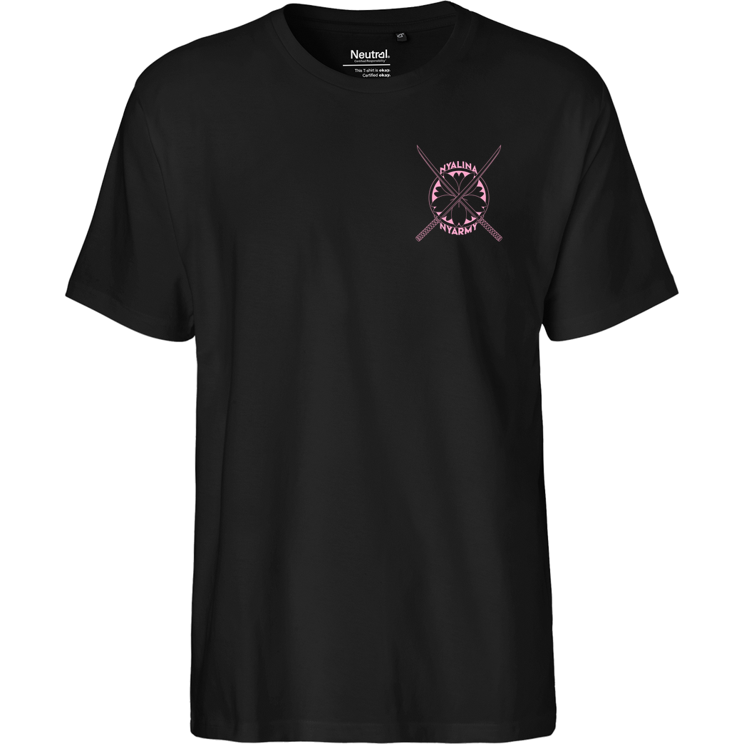 Nyalina Nyalina - Katana pink T-Shirt Fairtrade T-Shirt - schwarz