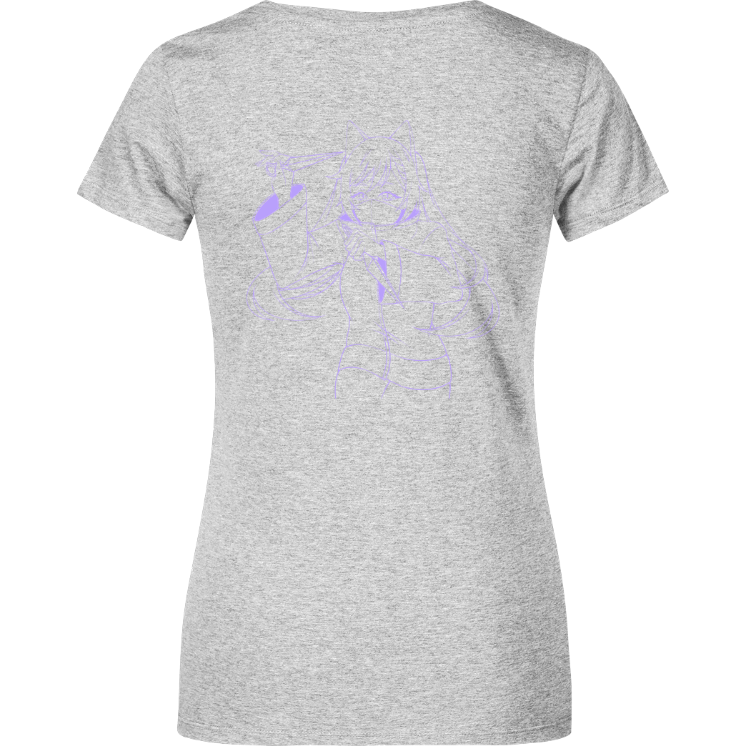 Nyalina Nyalina - Kunai purple T-Shirt Damenshirt heather grey