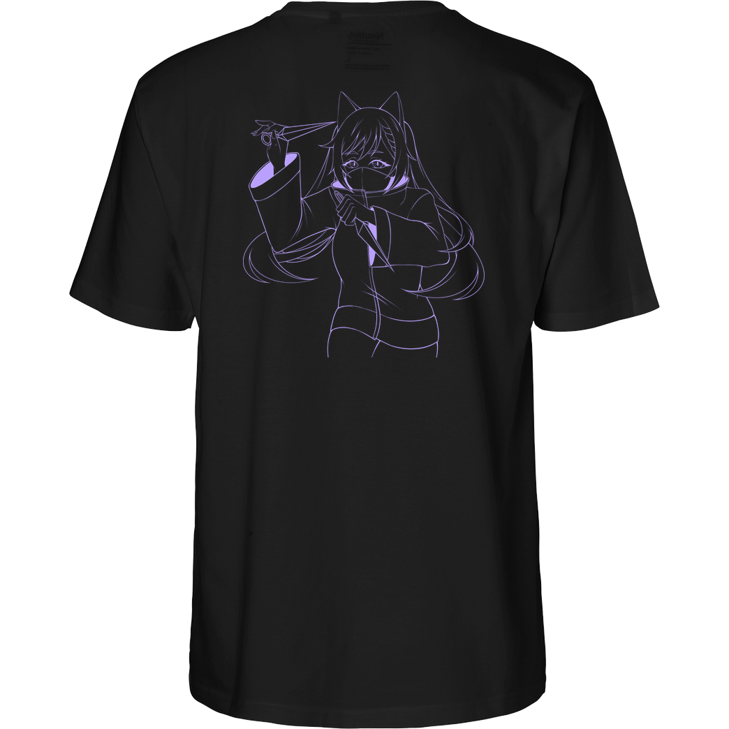 Nyalina Nyalina - Kunai purple T-Shirt Fairtrade T-Shirt - schwarz