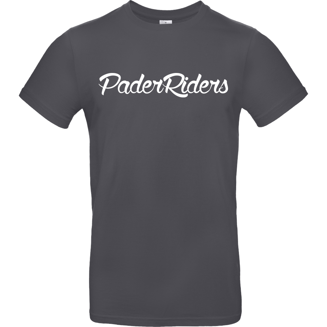 PaderRiders PaderRiders - Script Logo T-Shirt B&C EXACT 190 - Dark Grey