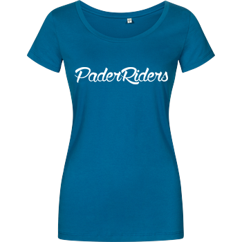 PaderRiders - Script Logo Damenshirt petrol