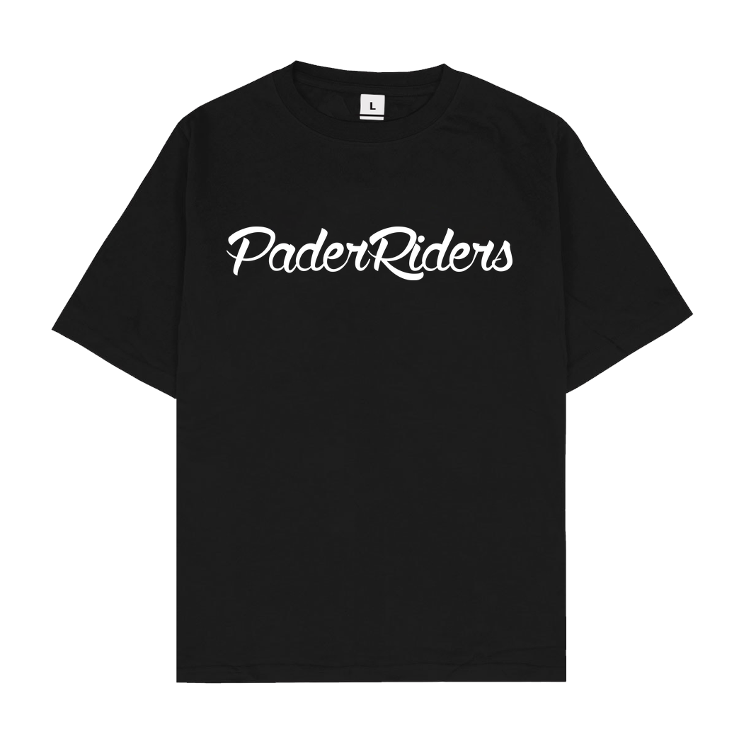 PaderRiders PaderRiders - Script Logo T-Shirt Oversize T-Shirt - Schwarz