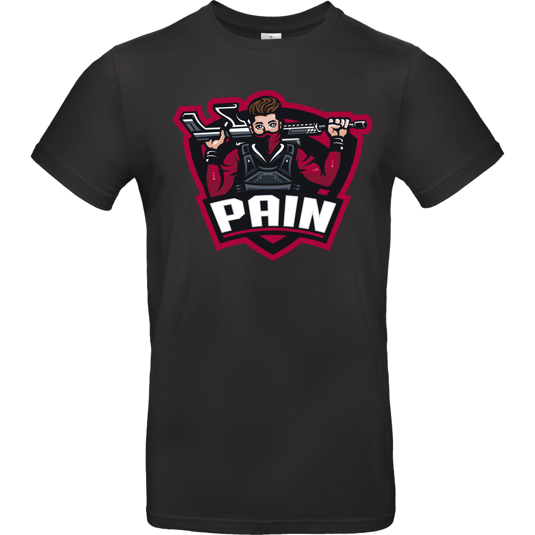 Pain Pain - Logo T-Shirt B&C EXACT 190 - Schwarz