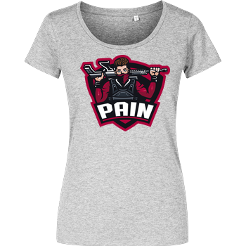 Pain - Logo Damenshirt heather grey