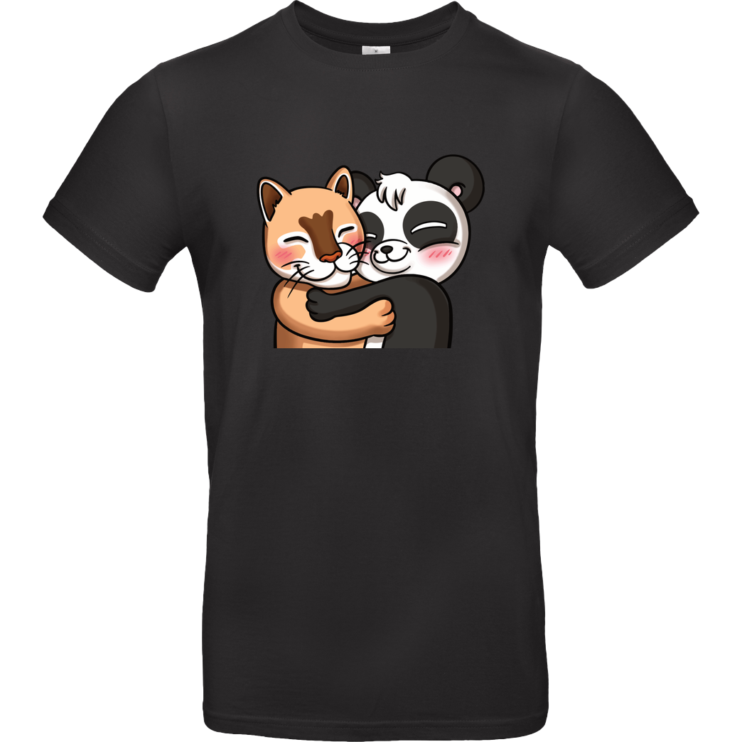PandaAmanda PandaAmanda - Hug T-Shirt B&C EXACT 190 - Schwarz