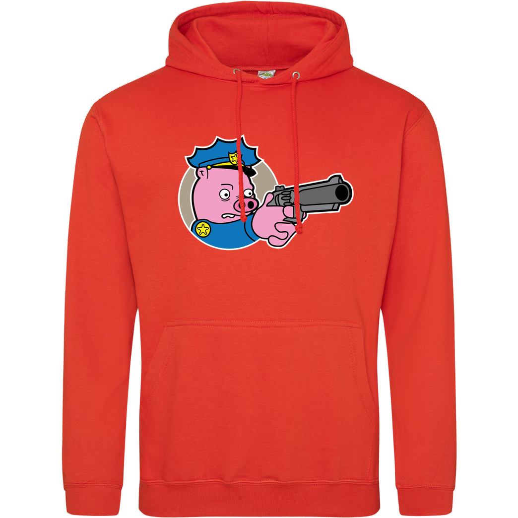 Geek Revolution Piggy Cop Sweatshirt JH Hoodie - Orange