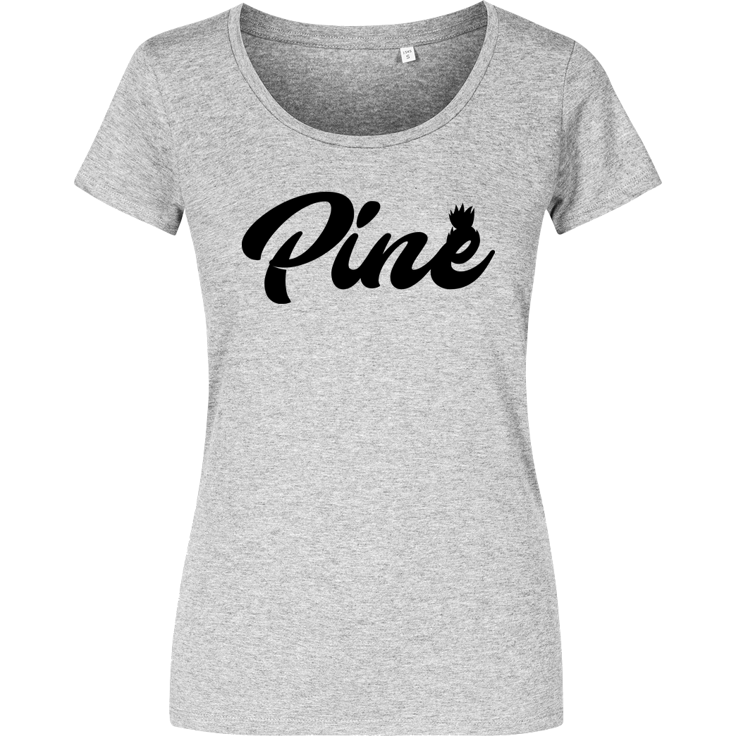 Pine Pine - Logo T-Shirt Damenshirt heather grey