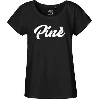 Pine - Logo Fairtrade Loose Fit Girlie - schwarz