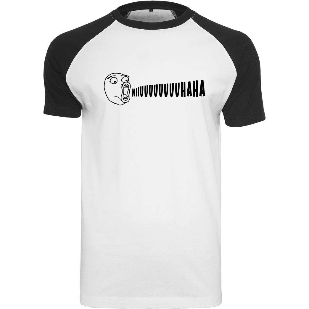 PvP PVP - Trollface T-Shirt Raglan-Shirt weiß