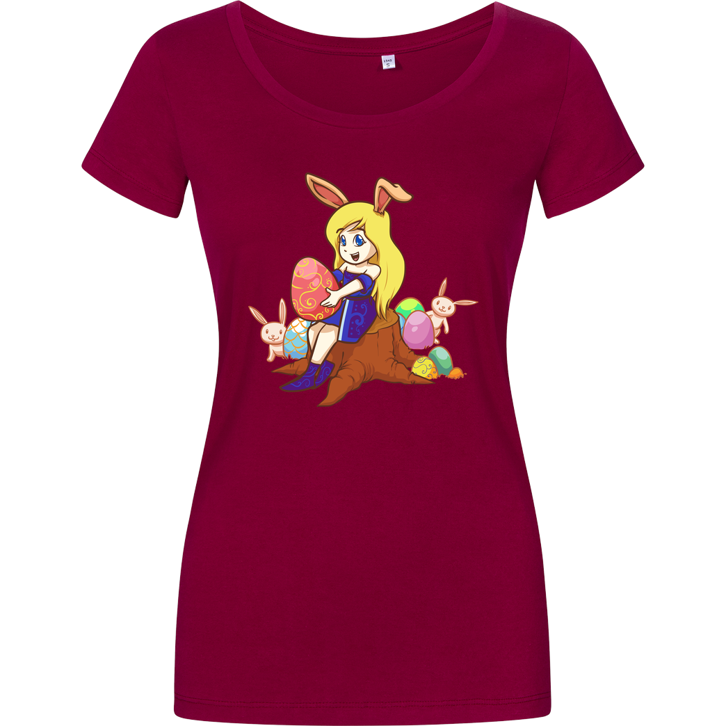 RichtigRonja RichtigRonja - Osterhasen Prinzessin T-Shirt Damenshirt berry