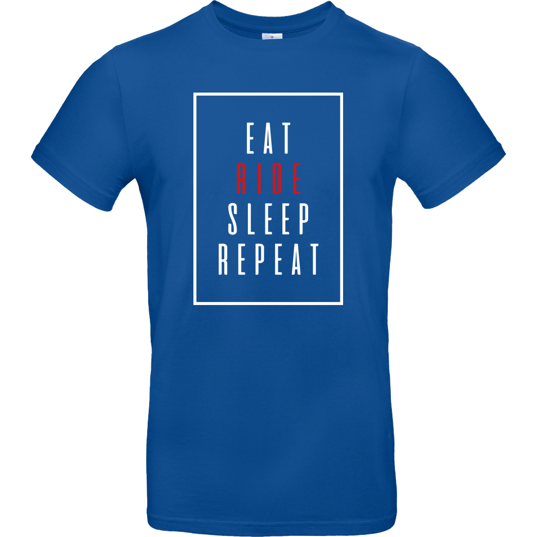 Ride-More Ridemore - Eat Sleep T-Shirt B&C EXACT 190 - Royal