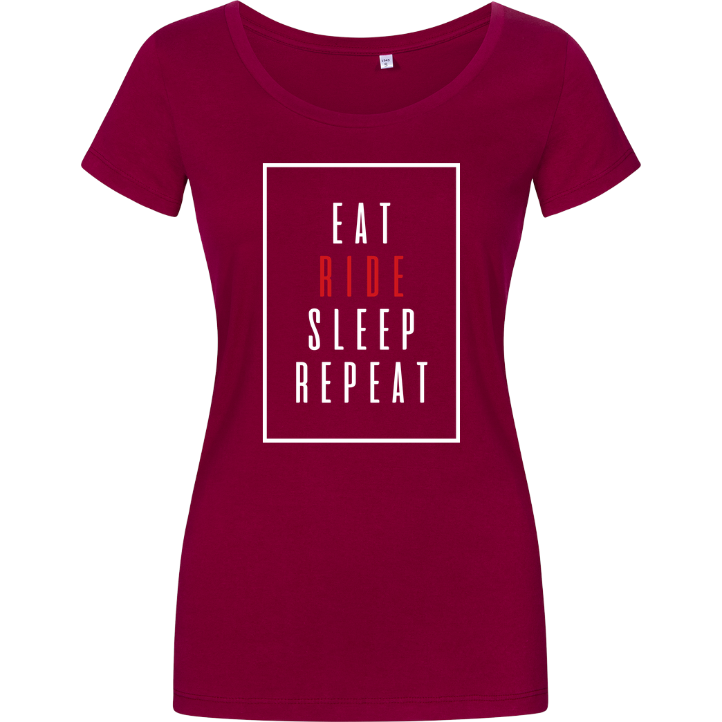 Ride-More Ridemore - Eat Sleep T-Shirt Damenshirt berry