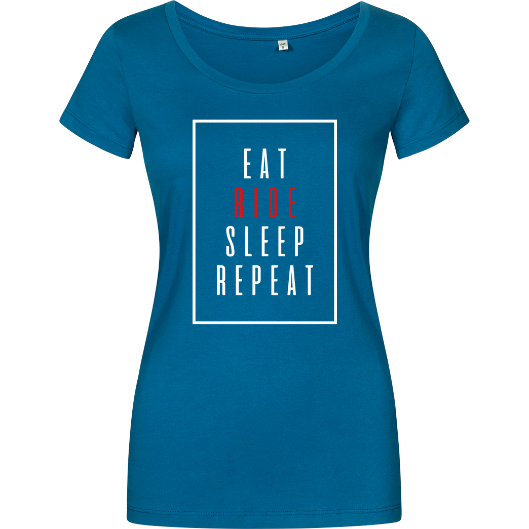Ride-More Ridemore - Eat Sleep T-Shirt Damenshirt petrol