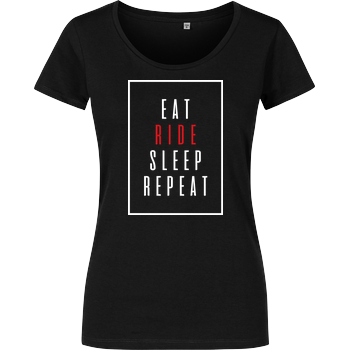Ridemore - Eat Sleep Damenshirt schwarz